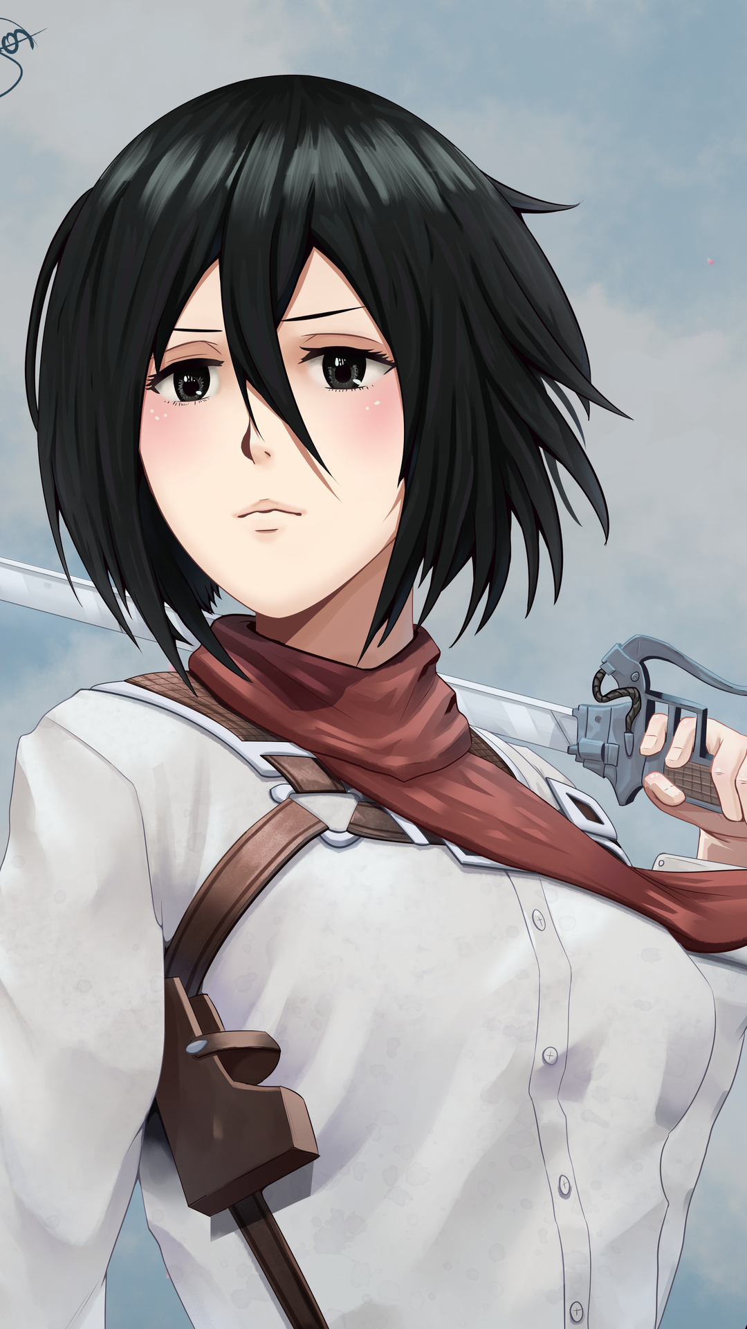 Wallpaper Attack On Titan Mikasa